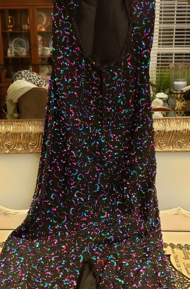 Black sequins dress